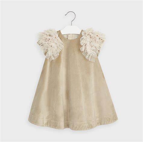 Beige Velvet dress Dress Kiddify Beige Velvet dress Dress Kiddify